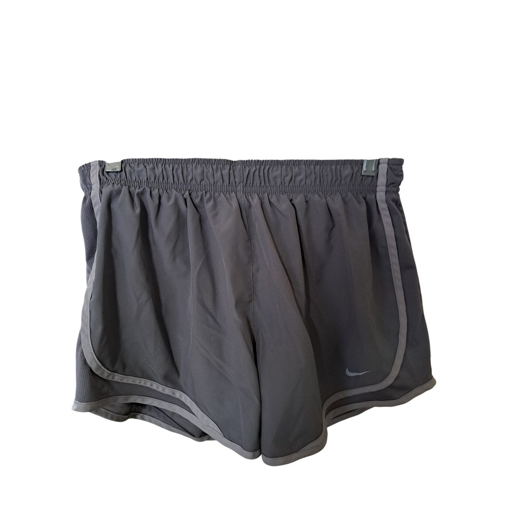 Nike Womens Tempo Running Shorts Charcoal Grey Mesh Athletic Gym Shorts Large